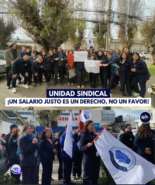 "Un salario justo es un derecho, no un favor": trabajadores salen a manifestarse por un contrato justo.