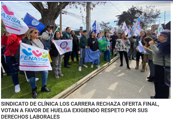 Sindicato rechaza oferta final, votan a favor de huelga exigiendo respeto por sus derechos laborales